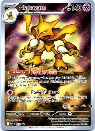 Alakazam (Pokemon Center Exclusive) 009 (ME: Mega Evolution Promo)  - Holofoil | Good Games Cannington
