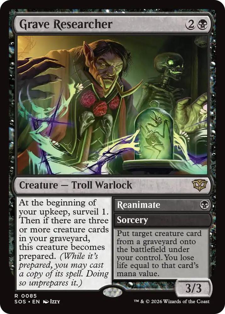 Grave Researcher // Reanimate 85 (Secrets of Strixhaven)  - Foil | Good Games Cannington