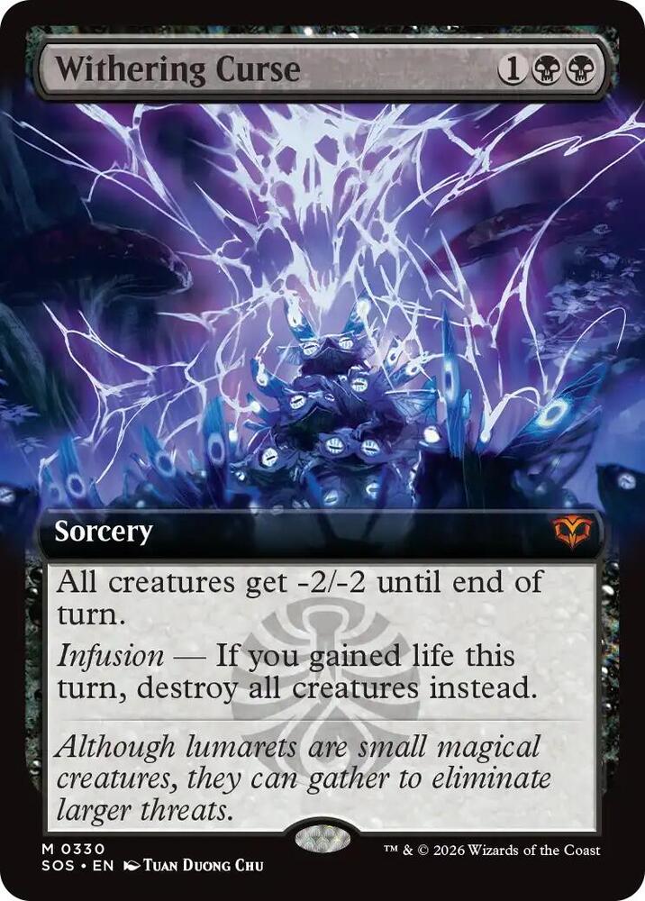 Withering Curse Extended Art 330 (Secrets of Strixhaven)  - Foil | Good Games Cannington
