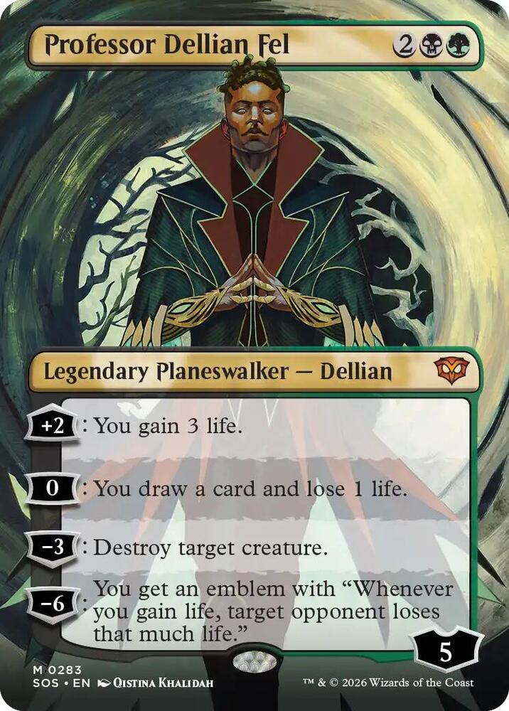 Professor Dellian Fel Borderless 283 (Secrets of Strixhaven)  | Good Games Cannington