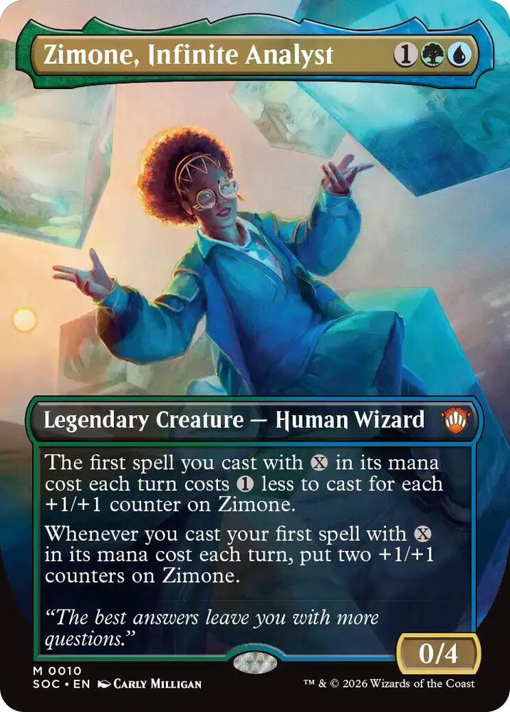 Zimone, Infinite Analyst 10 (Commander: Secrets of Strixhaven)  - Borderless | Good Games Cannington