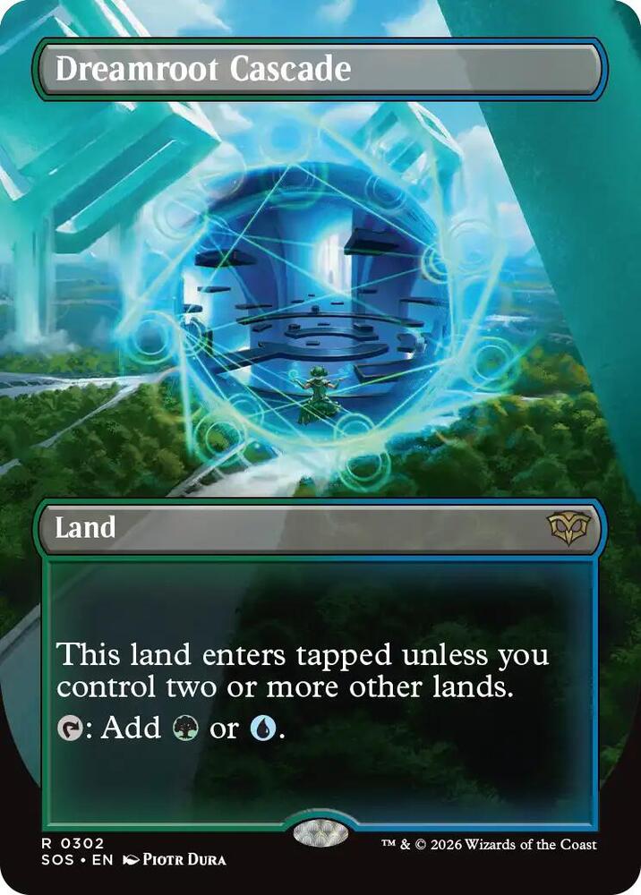 Dreamroot Cascade Borderless 302 (Secrets of Strixhaven)  - Foil | Good Games Cannington