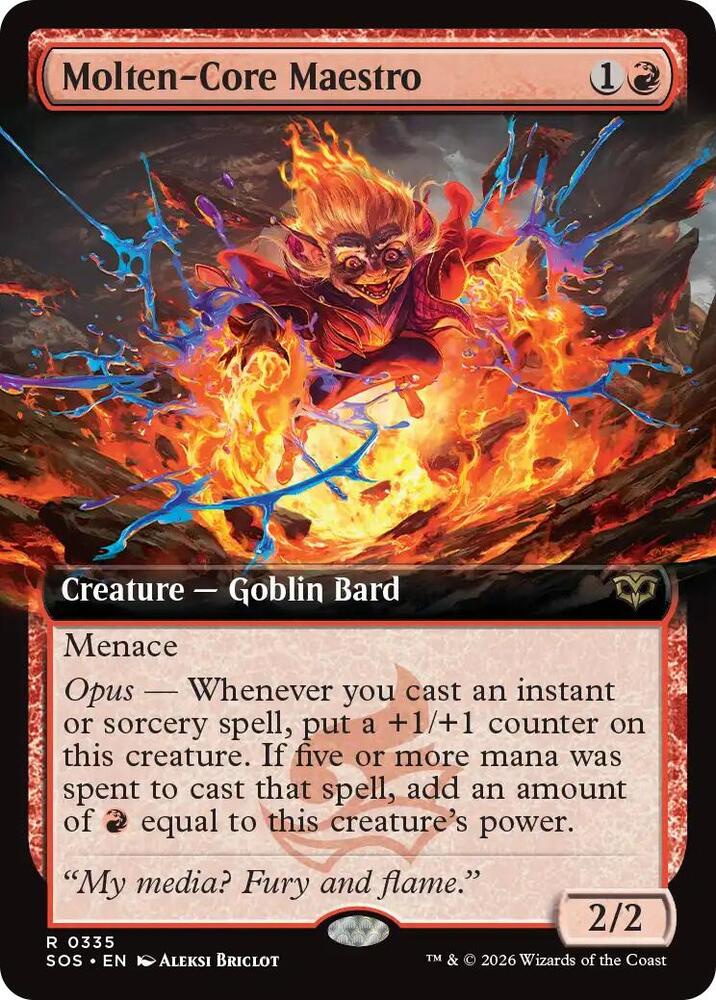 Molten Core Maestro Extended Art 335 (Secrets of Strixhaven)  - Foil | Good Games Cannington