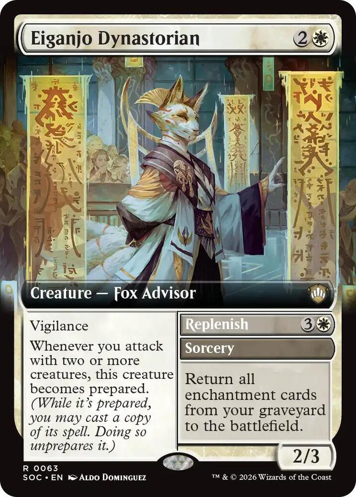 Eiganjo Dynastorian // Replenish 63 (Commander: Secrets of Strixhaven)  - Extended Art | Good Games Cannington