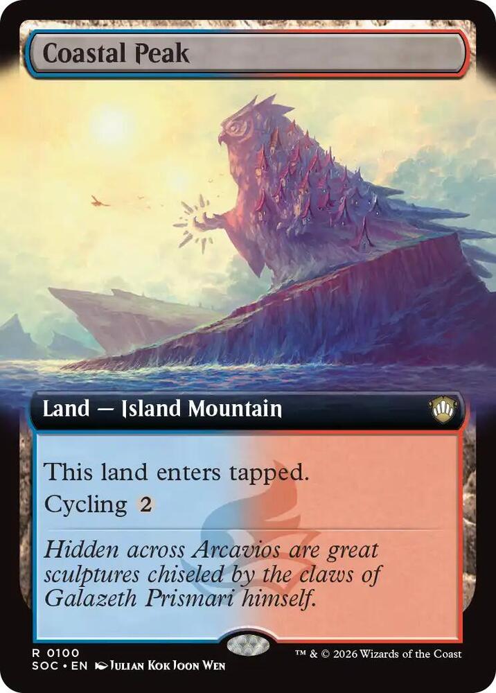 Coastal Peak 100 (Commander: Secrets of Strixhaven)  - Extended Art | Good Games Cannington