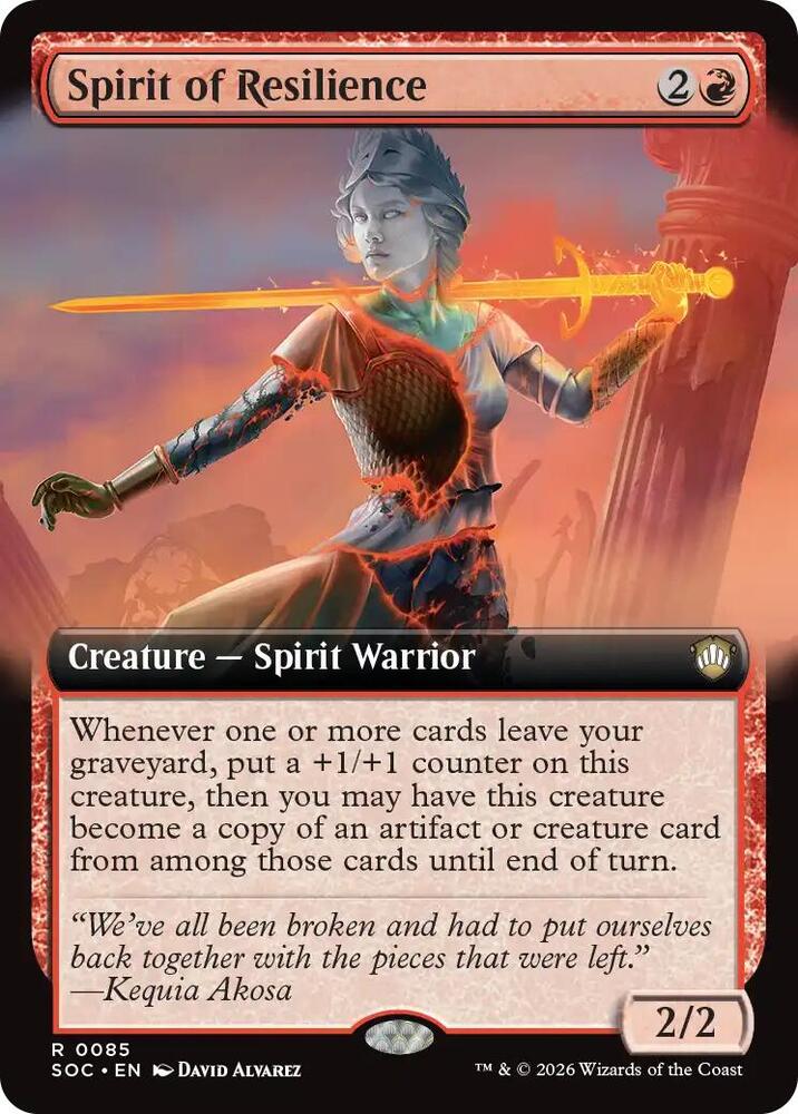 Spirit of Resilience 85 (Commander: Secrets of Strixhaven)  - Extended Art | Good Games Cannington