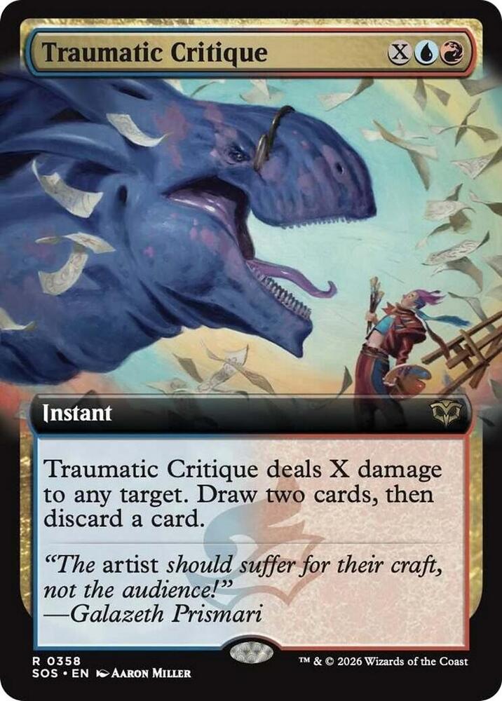Traumatic Critique Extended Art 358 (Secrets of Strixhaven)  - Foil | Good Games Cannington