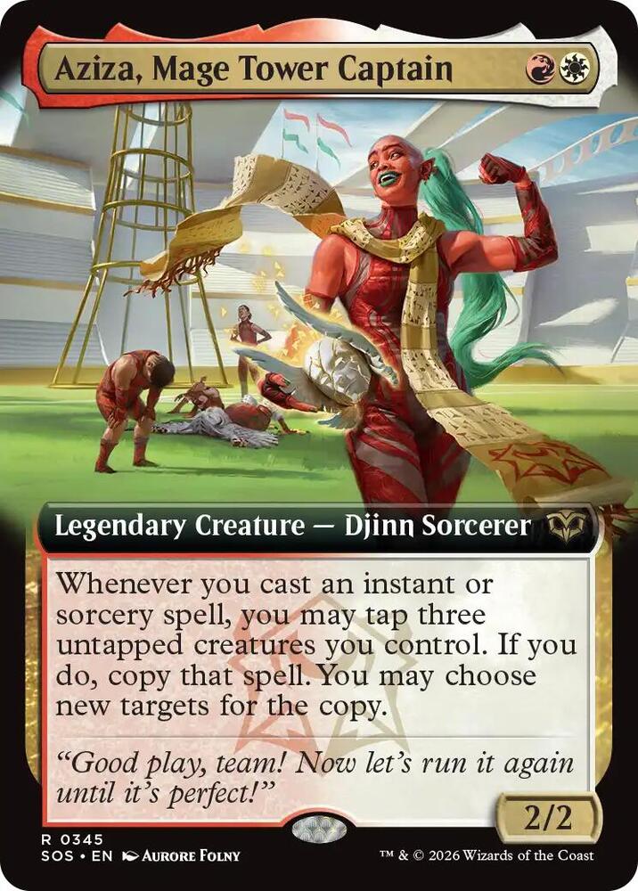 Aziza Mage Tower Captain Extended Art 345 (Secrets of Strixhaven)  | Good Games Cannington