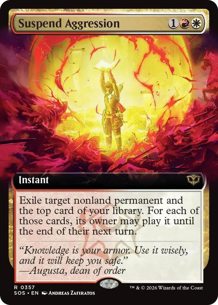 Suspend Aggression 357 (Secrets of Strixhaven)  - Extended Art Foil | Good Games Cannington