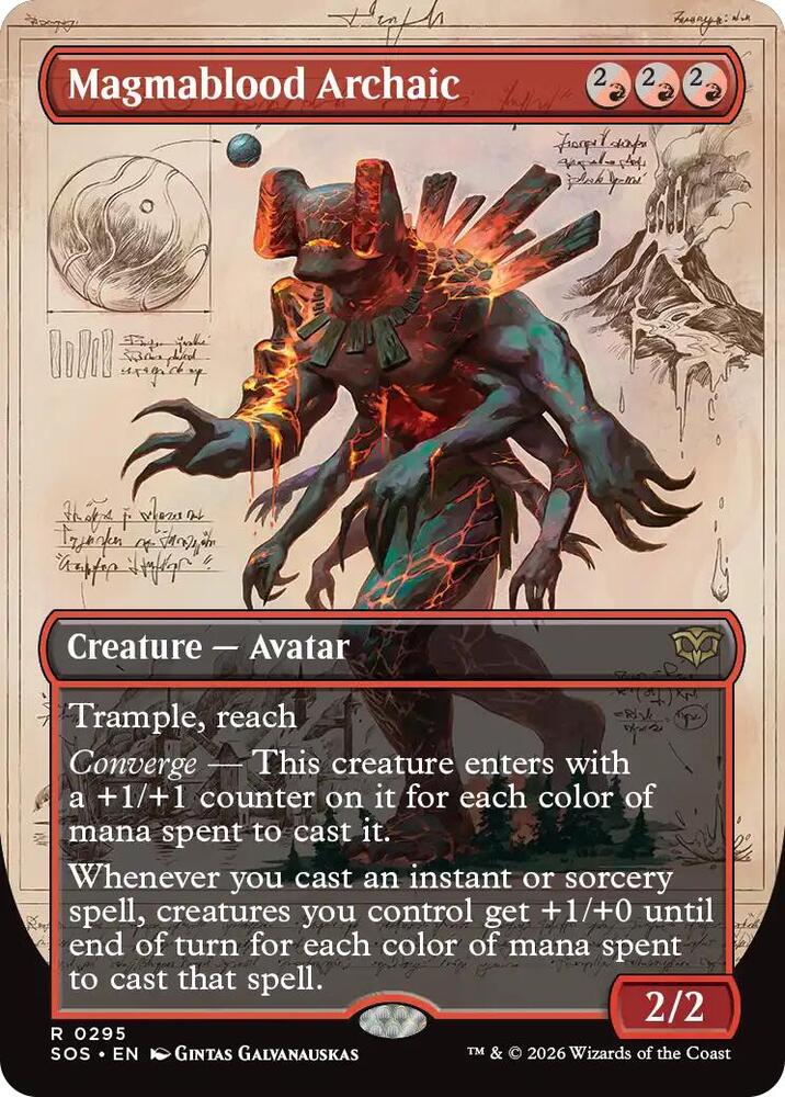 Magmablood Archaic Borderless 295 (Secrets of Strixhaven)  - Foil | Good Games Cannington