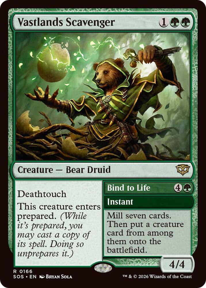Vastlands Scavenger // Bind to Life 166 (Secrets of Strixhaven)  - Foil | Good Games Cannington