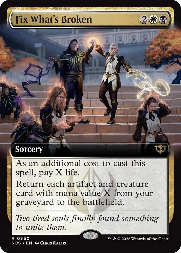 Fix What's Broken 350 (Secrets of Strixhaven)  - Extended Art Foil | Good Games Cannington