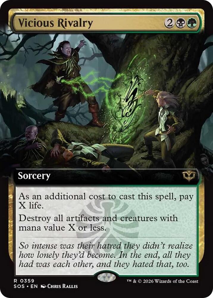 Vicious Rivalry Extended Art 359 (Secrets of Strixhaven)  - Foil | Good Games Cannington