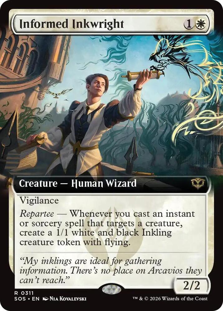 Informed Inkwright 311 (Secrets of Strixhaven)  - Extended Art Foil | Good Games Cannington