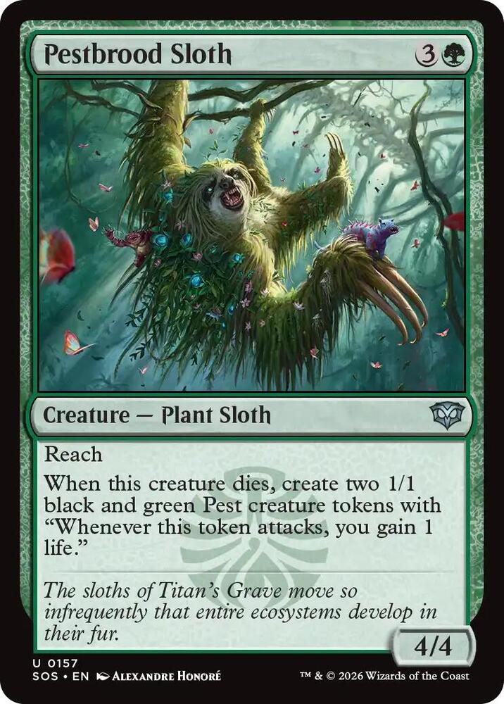 Pestbrood Sloth 157 (Secrets of Strixhaven)  - Foil | Good Games Cannington