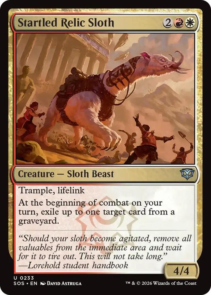 Startled Relic Sloth 233 (Secrets of Strixhaven)  - Foil | Good Games Cannington