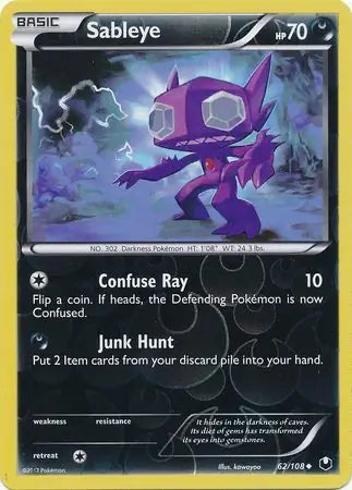 Sableye 62/108 (Dark Explorers)  - Reverse Holofoil | Good Games Cannington
