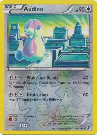 Audino 108/124 (Dragons Exalted)  - Reverse Holofoil | Good Games Cannington