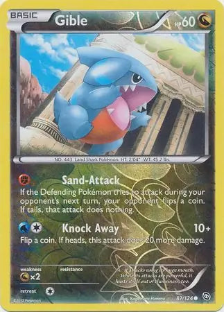 Gible 87/124 (Dragons Exalted)  - Reverse Holofoil | Good Games Cannington