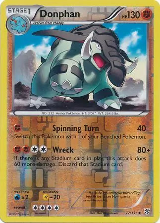 Donphan 72/135 (Plasma Storm)  - Reverse Holofoil | Good Games Cannington