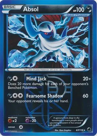 Absol Team Plasma 67/116 (Plasma Freeze)  - Reverse Holofoil | Good Games Cannington
