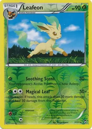 Leafeon 7/111 (XY - Furious Fists)  - Reverse Holofoil | Good Games Cannington