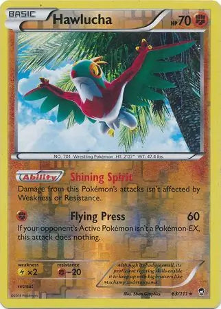 Hawlucha 63/111 (XY - Furious Fists)  - Reverse Holofoil | Good Games Cannington