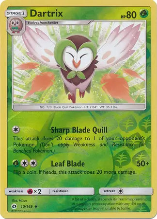 Dartrix 10/149 (SM Base Set)  - Reverse Holofoil | Good Games Cannington