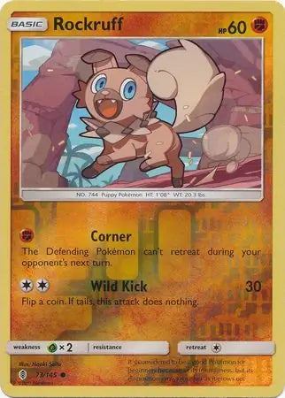 Rockruff 73/145 (SM - Guardians Rising)  - Reverse Holofoil | Good Games Cannington