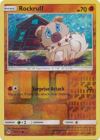 Rockruff 75/131 (SM - Forbidden Light)  - Reverse Holofoil | Good Games Cannington
