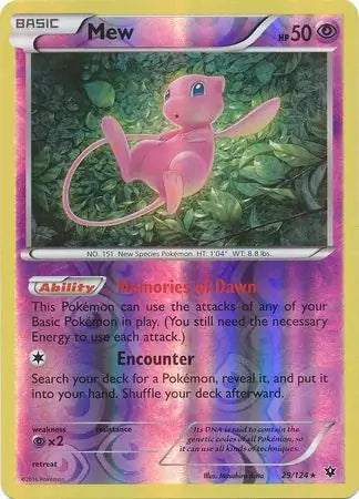 Mew 29/124 (XY - Fates Collide)  - Reverse Holofoil | Good Games Cannington