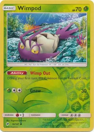 Wimpod 16/147 (SM - Burning Shadows)  - Reverse Holofoil | Good Games Cannington