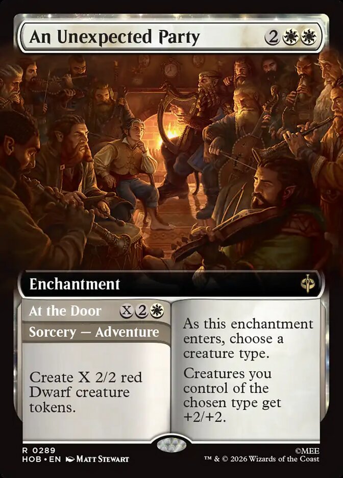An Unexpected Party // At the Door 289 (The Hobbit)  - Extended Art Foil | Good Games Cannington