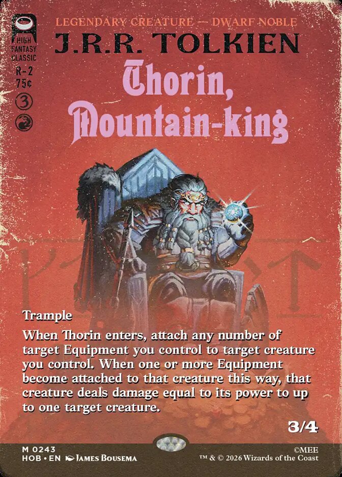 Thorin, Mountain-king 243 (The Hobbit)  - Borderless Foil | Good Games Cannington