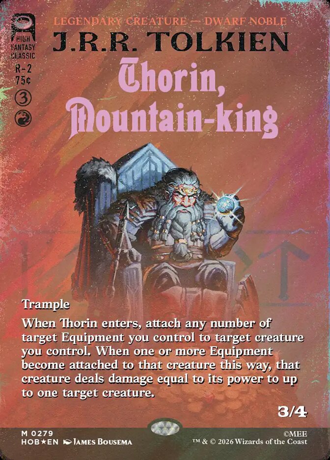 Thorin, Mountain-king 279 (The Hobbit)  - Borderless Surge Foil | Good Games Cannington