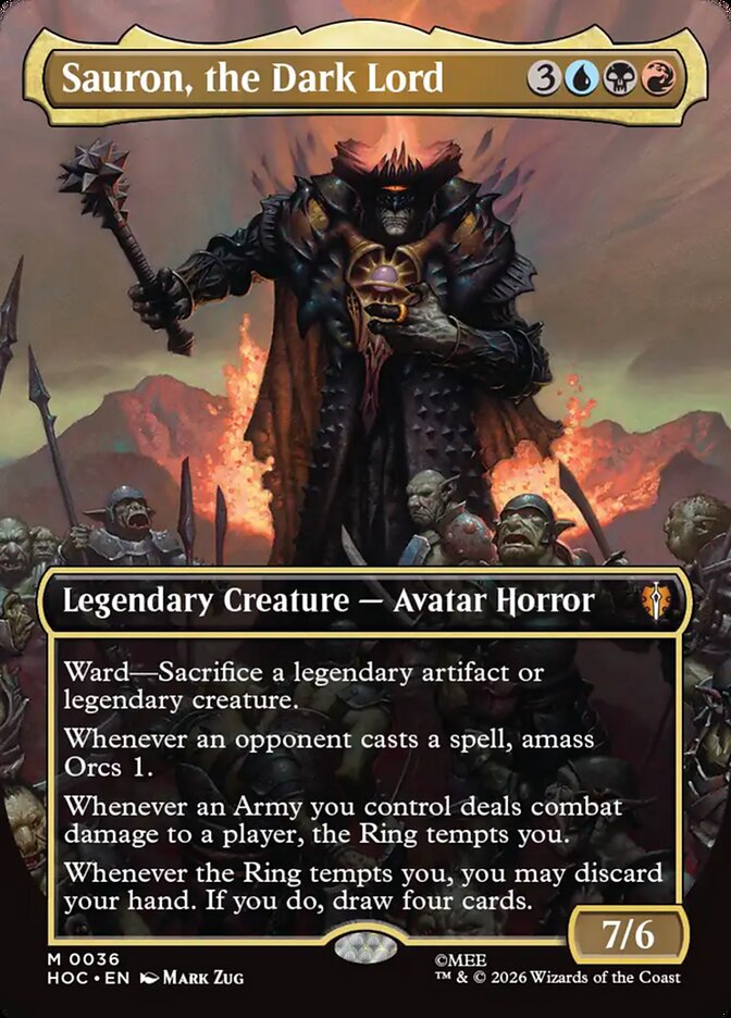 Sauron, the Dark Lord 36 (The Hobbit: Eternal-Legal)  - Borderless Foil | Good Games Cannington