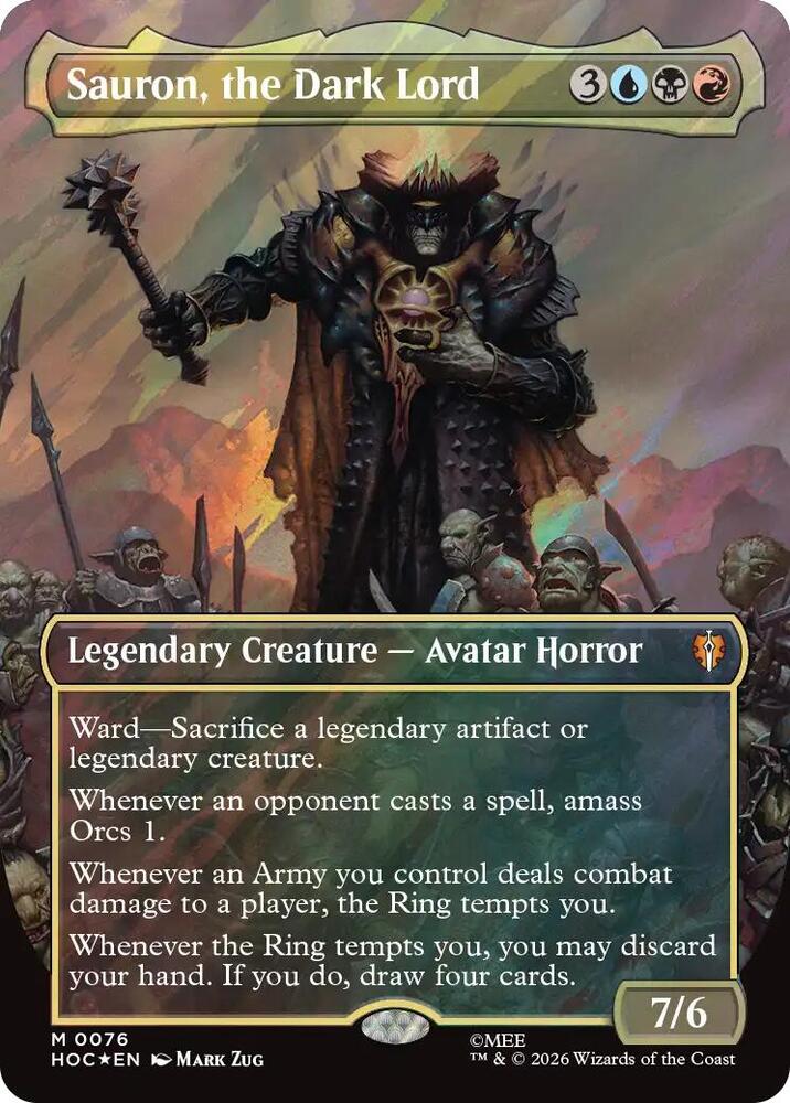 Sauron, the Dark Lord 76 (The Hobbit: Eternal-Legal)  - Borderless Surge Foil | Good Games Cannington