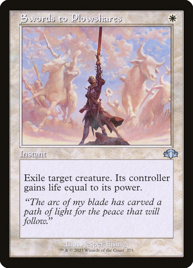 Swords to Plowshares Retro Frame 275 (Dominaria Remastered)  - Retro | Good Games Cannington