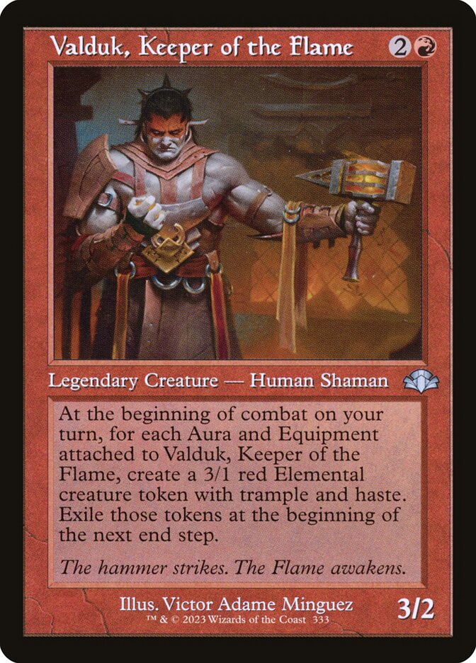Valduk, Keeper of the Flame 333/261 (Dominaria Remastered)  - Retro | Good Games Cannington
