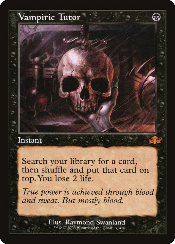 Vampiric Tutor 314 (Dominaria Remastered)  - Retro Foil | Good Games Cannington