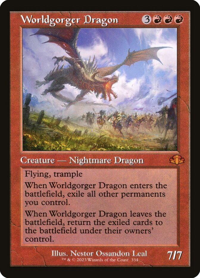 Worldgorger Dragon 334 (Dominaria Remastered)  - Retro | Good Games Cannington