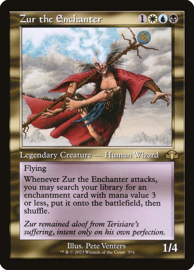 Zur the Enchanter Retro Frame 374 (Dominaria Remastered)  - Retro Foil | Good Games Cannington