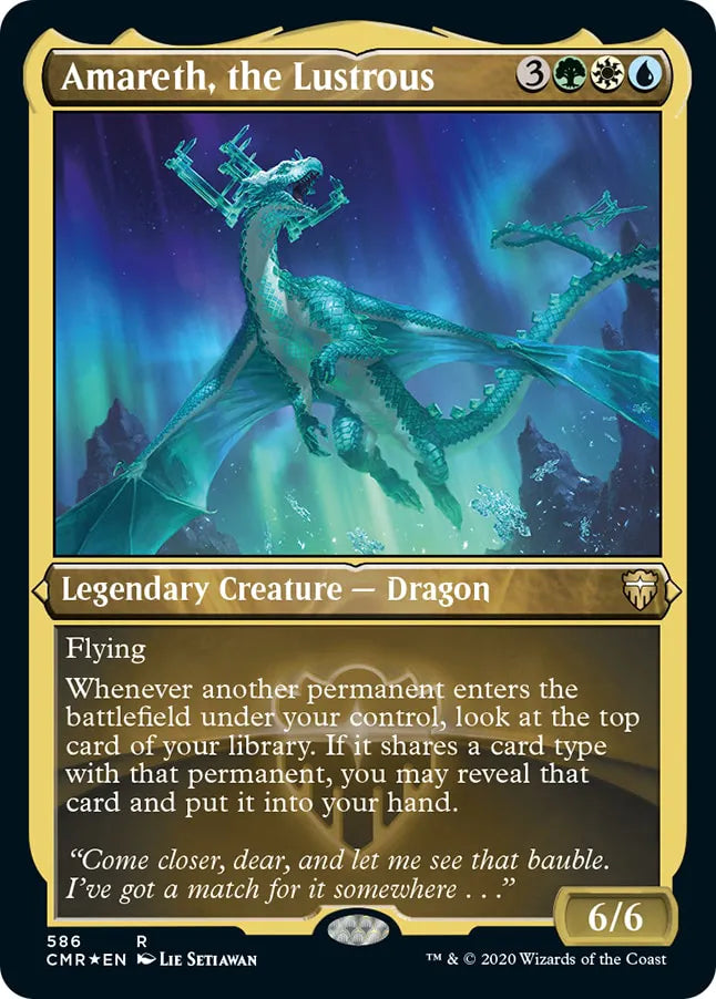 Amareth, the Lustrous 586 (Commander Legends)  - Etched Foil | Good Games Cannington