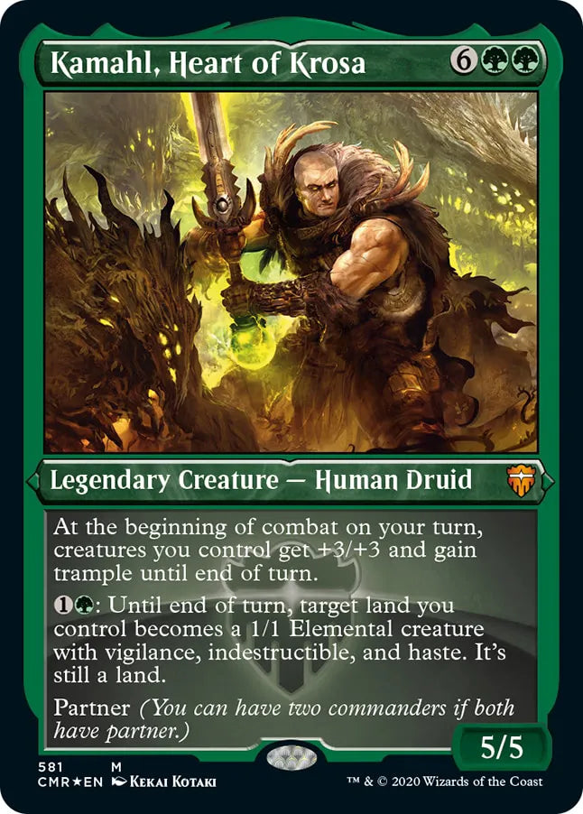 Kamahl, Heart of Krosa 581 (Commander Legends)  - Etched Foil | Good Games Cannington