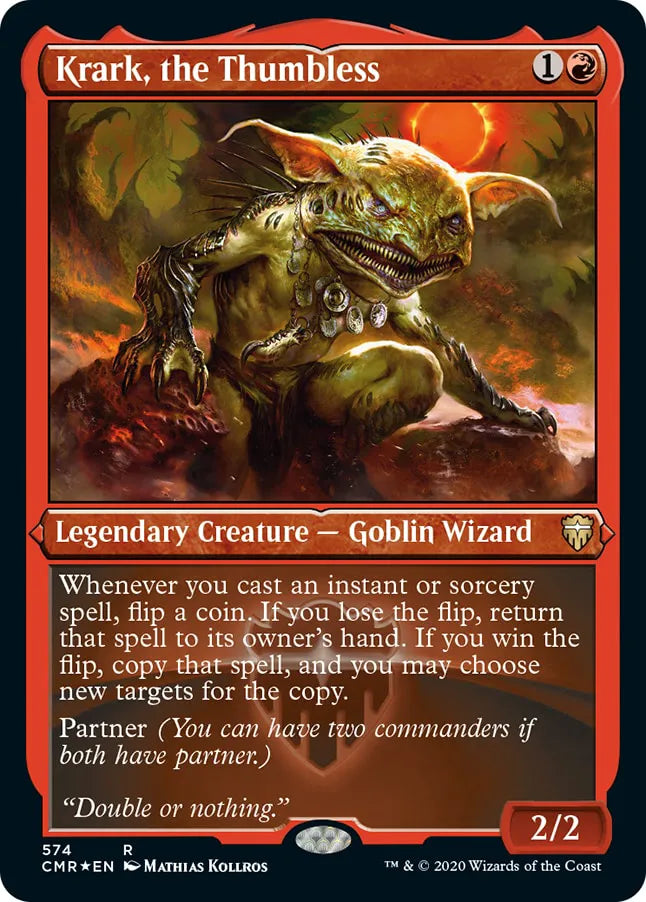 Krark, the Thumbless 574 (Commander Legends)  - Etched Foil | Good Games Cannington