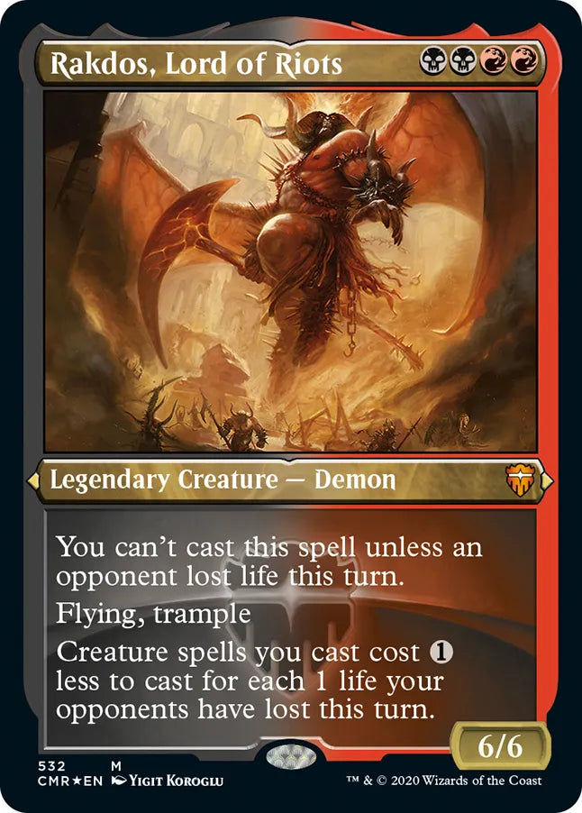 Rakdos, Lord of Riots 532 (Commander Legends)  - Etched Foil | Good Games Cannington
