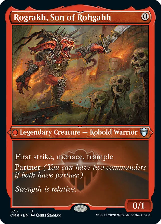 Rograkh, Son of Rohgahh 575 (Commander Legends)  - Etched Foil | Good Games Cannington