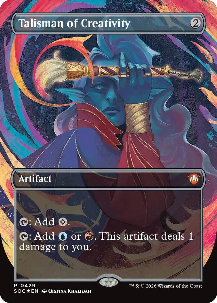 Talisman of Creativity 429 (Commander: Secrets of Strixhaven)  - Borderless Foil | Good Games Cannington