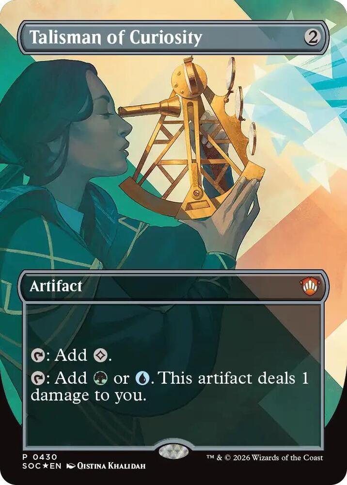 Talisman of Curiosity 430 (Commander: Secrets of Strixhaven)  - Borderless Foil | Good Games Cannington