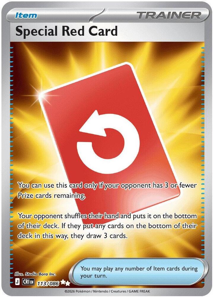 Special Red Card 113/086 (ME04: Chaos Rising)  - Holofoil | Good Games Cannington
